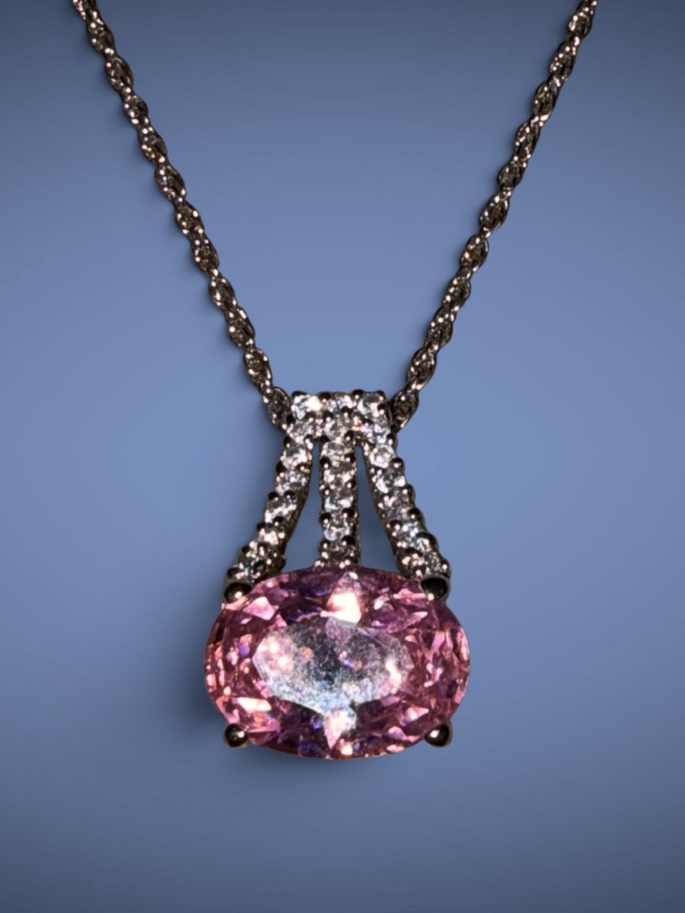 Pink CZ Necklace